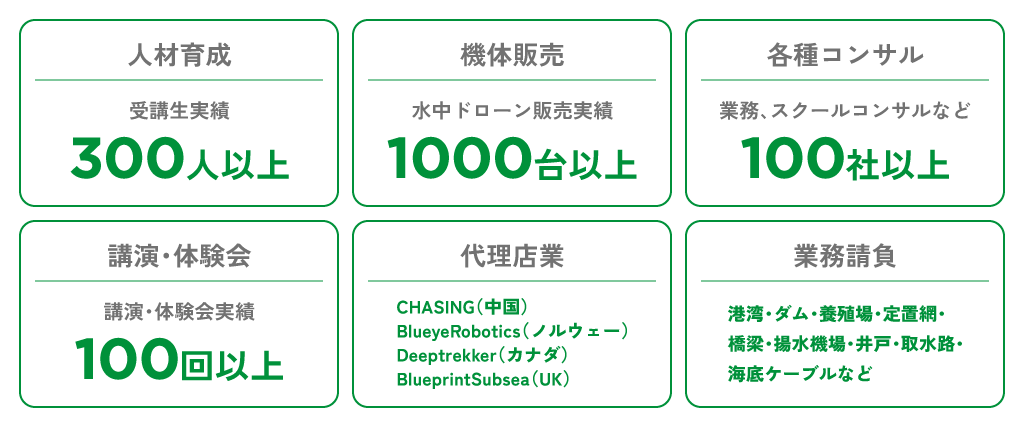 水中ドローン実績